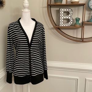 Black and White Stripe Cardigan